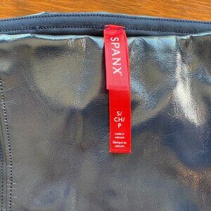 Spanx Pleather Leggings Size‎ S - Navy Blue